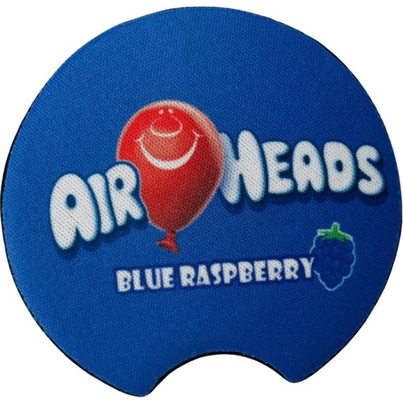 Car Coasters Air Heads Blue Raspberry Candy Snack Junk Food Set of 2 Neoprene - Picture 3 of 9